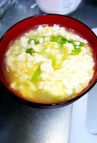 簡単節約即席♥豆腐の中華スープ