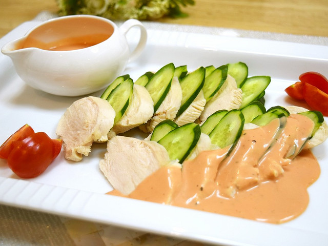 ゆで鶏と胡瓜の簡単オードブル 鶏胸肉で レシピ 作り方 By Santababy クックパッド