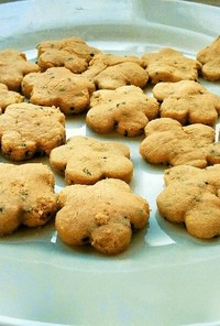 きな粉と黒ごまの簡単なレンジクッキー
