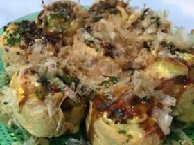 糖質制限 タコ焼き風焼きがんも