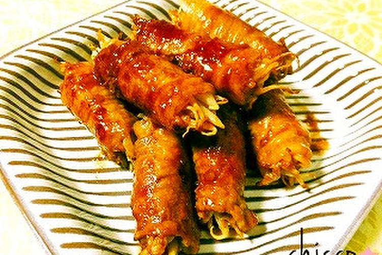 簡単 節約 肉巻きもやしの照り焼き レシピ 作り方 By Chicco クックパッド 簡単おいしいみんなのレシピが356万品