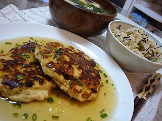 超ヘルシーあんかけ豆腐ハンバーグの画像