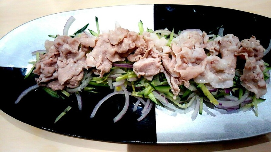 しゃぶしゃぶ豚肉の棒々鶏風サラダの画像