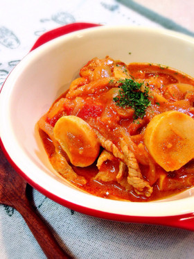 炊飯器で!豚肉のやわらかトマト煮