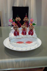 ひな祭りに!!簡単ひな人形デコケーキ