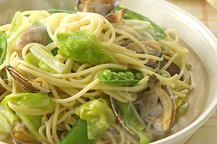 簡単 春キャベツとあさりのスープパスタ レシピ 作り方 By ヒガシマル醤油 クックパッド 簡単おいしいみんなのレシピが352万品