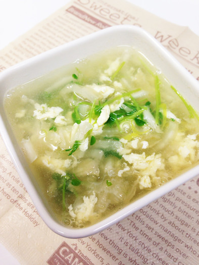 白菜の漬物で絶品スープ！の写真