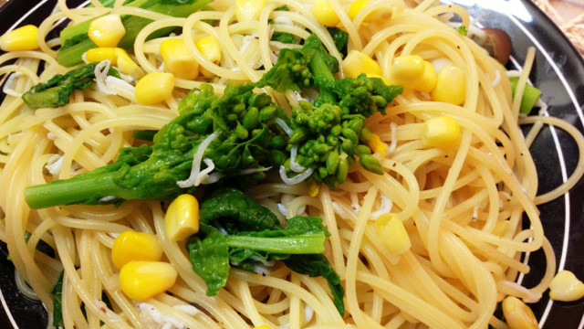 菜の花の和風パスタ 親子で レシピ 作り方 By Rapaco クックパッド 簡単おいしいみんなのレシピが353万品