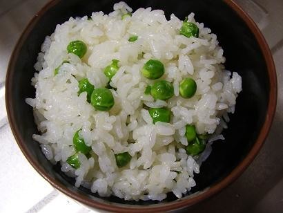 青豆（グリンピース）ご飯の画像
