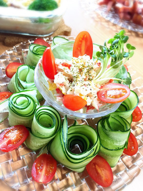 簡単!豪華! パーティー用お花サラダ☆