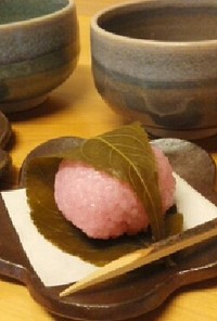 レンジで簡単♪桜餅（道明寺）