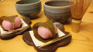 レンジで簡単♪桜餅（道明寺）の写真