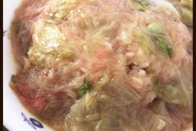 卵なし炒飯 レタスかにかまあんかけ レシピ 作り方 By ハッピーツッキー クックパッド 簡単おいしいみんなのレシピが354万品