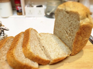 HBでふわふわ豆乳ふすまパン☆の写真