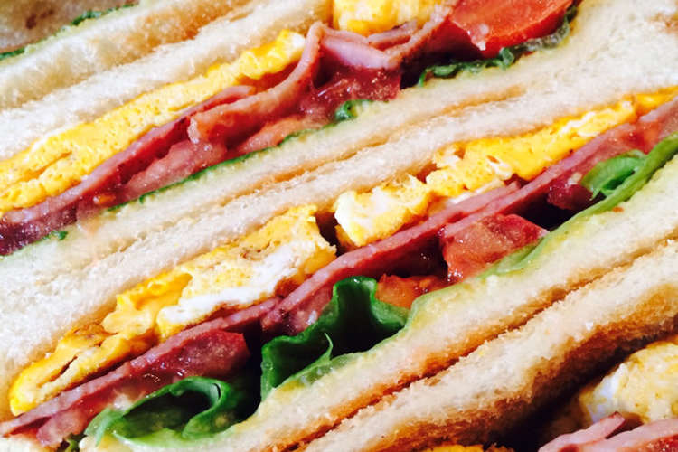 ブランチに 簡単blt Eサンドイッチ レシピ 作り方 By きょんさーん クックパッド 簡単おいしいみんなのレシピが352万品