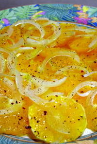 シチリアの定番　オレンジのサラダ