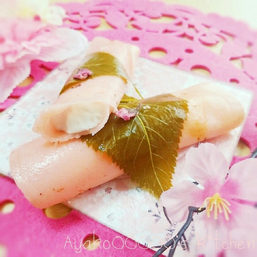 簡単！春色♪関東風de洋風桜餅の画像