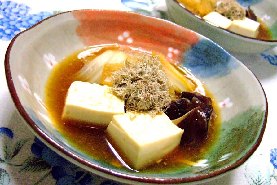 白菜と豆腐の辛子煮の画像