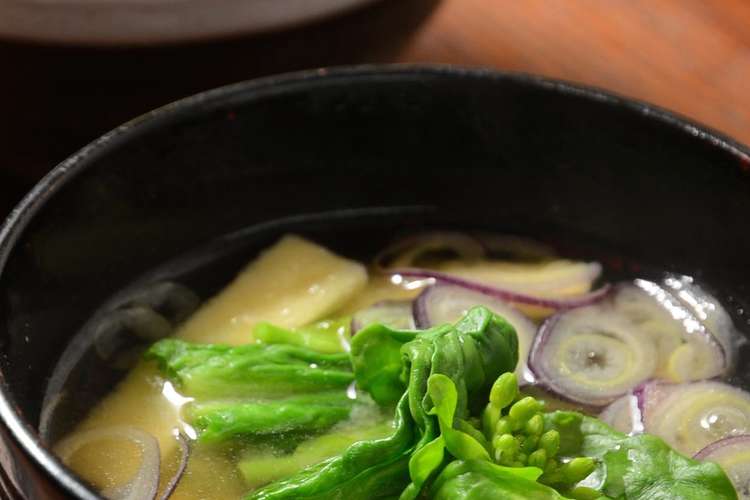白菜の菜花のお味噌汁 レシピ 作り方 By 農pro クックパッド 簡単おいしいみんなのレシピが367万品