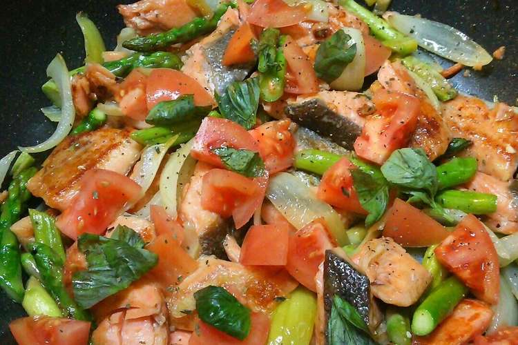 鮭と野菜のオシャレなイタリアン炒め レシピ 作り方 By 新米給食当番 クックパッド 簡単おいしいみんなのレシピが359万品