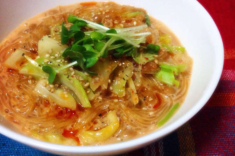 ダイエットに 坦々納豆はるさめ レシピ 作り方 By Kiii クックパッド 簡単おいしいみんなのレシピが352万品
