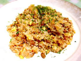 納豆とタラコの炒飯