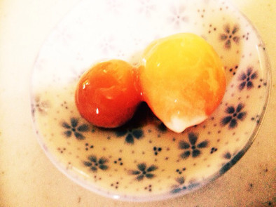 冷凍卵の醤油漬けの写真