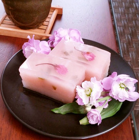 春にぴったり✿三層のさくらようかん