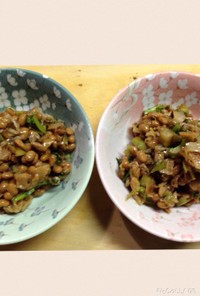 大根の葉とおじゃこの納豆和え