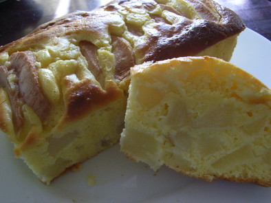 ラフランスパウンドケーキ、ＨＭを使っての写真