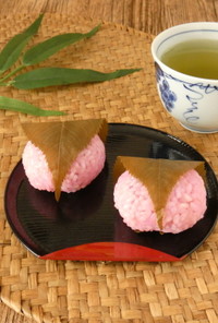 炊飯器で簡単★もち米の桜餅♪