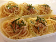 お弁当の隙間専用☆たらこパスタ(冷凍可)の写真
