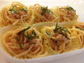 お弁当の隙間専用☆たらこパスタ(冷凍可)