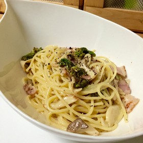 ふきのとうのクリームパスタ