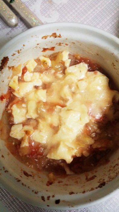 離乳食中期☆トマトとナスの豆腐グラタン風の写真