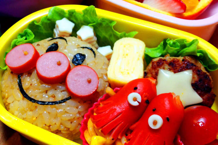 完食アンパンマンと大好きおかずのキャラ弁 レシピ 作り方 By Meiyuina クックパッド 簡単おいしいみんなのレシピが358万品