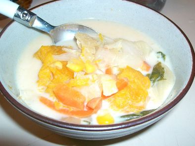 あま～い豆乳野菜スープの写真
