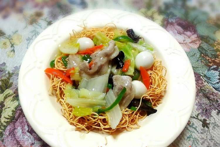 旦那絶賛 簡単塩あんかけﾊﾟﾘﾊﾟﾘ麺 レシピ 作り方 By ピンクローズ クックパッド 簡単おいしいみんなのレシピが377万品