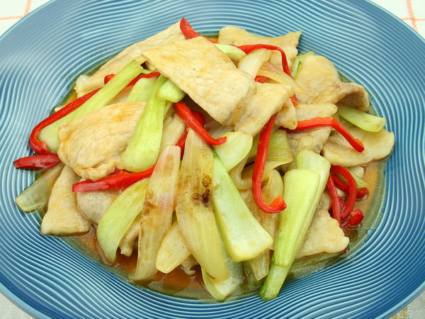 ゆで豚肉の蒸し炒め