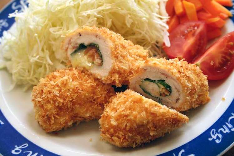 ささみの大葉チーズ巻きなんちゃってフライ レシピ 作り方 By Keza クックパッド