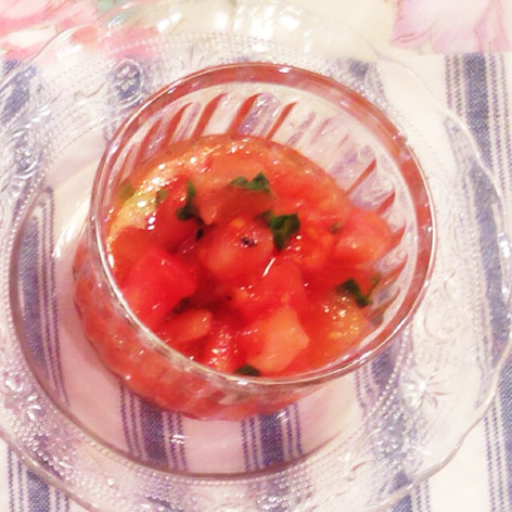 簡単サラダ、トマトマリネ