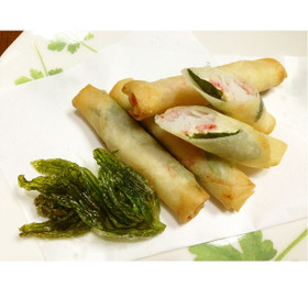 かにかまチーズしそ春巻き