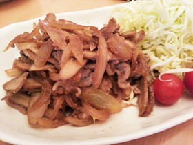 節約コボウでかさまし♪豚のしょうが焼き