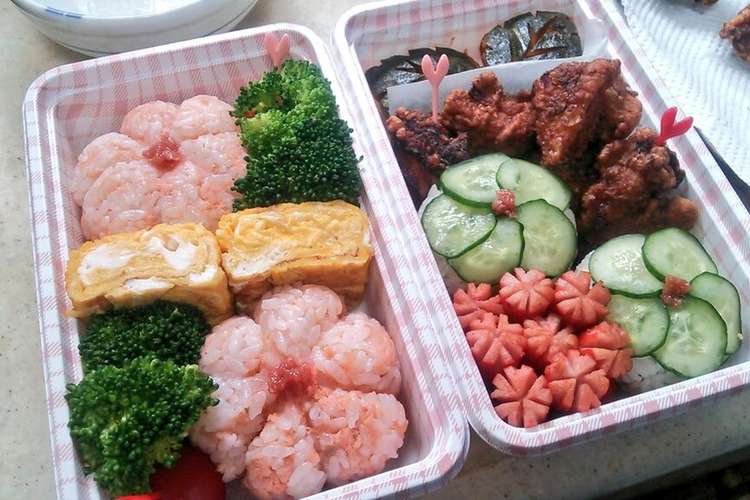 花見お弁当 14 レシピ 作り方 By スノウ93 クックパッド