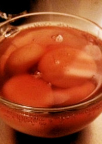 ヨーグルト白玉を桜スープに〜微発泡で〜