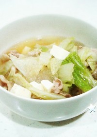 豚肉のスープ(辛み調節 韓国風)