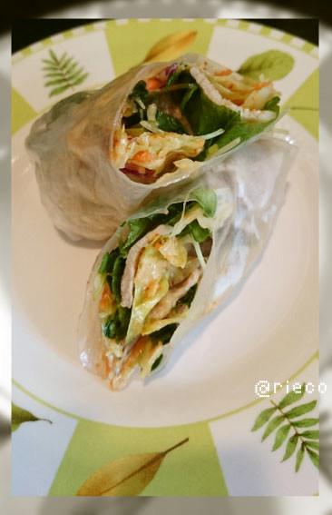 お弁当に野菜を✿生春巻のラップサラダの画像