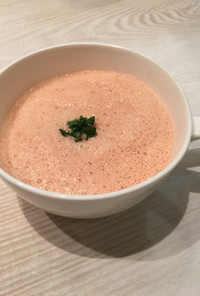 簡単 豆乳 トマトスープ (老化防止)