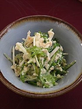 ♪超超簡単♪水菜とお豆腐のサラダ