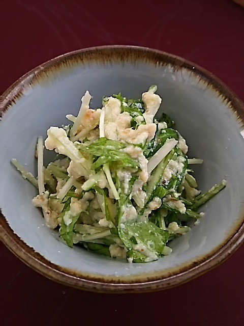 ♪超超簡単♪水菜とお豆腐のサラダの画像